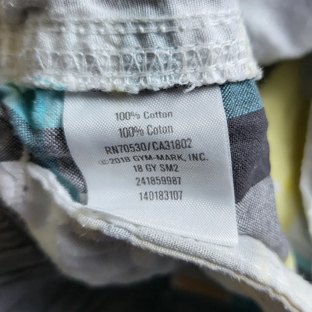 Gymboree Boys 2018 Yellow Gray‎ White Plaid Elastic Waist Cargo Shorts Size 7